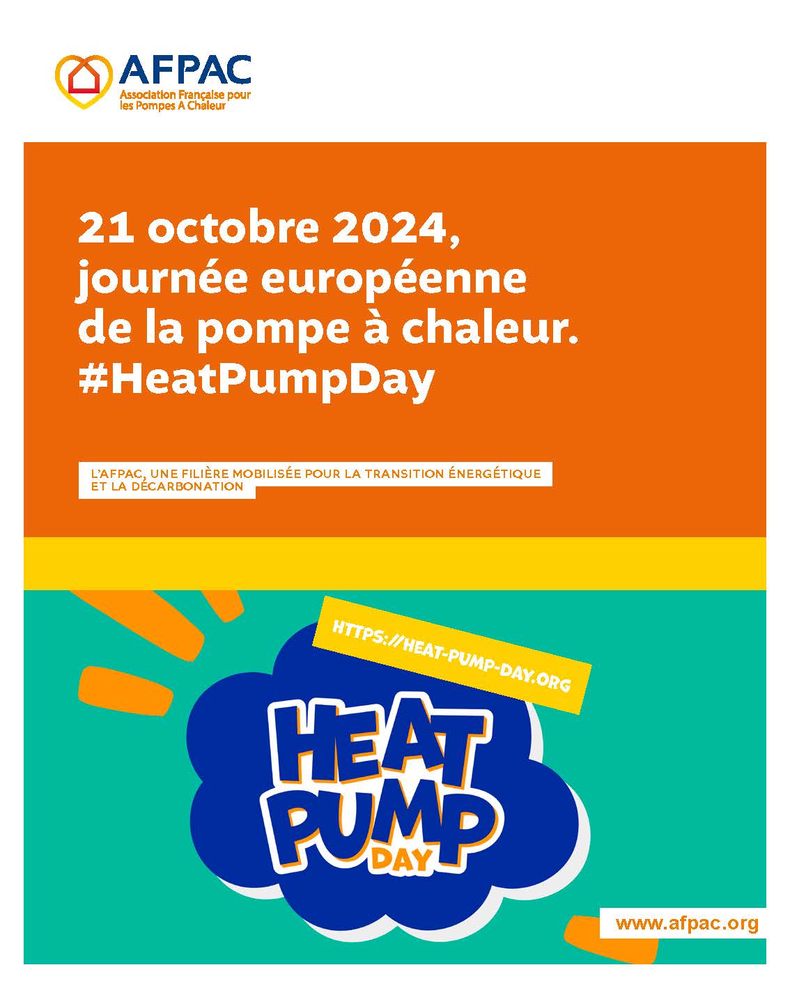 21 octobre 2024, journée européenne de la pompe à chaleur.